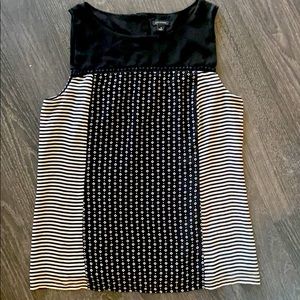 Ann Taylor Black & White Tank - Small
